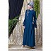 Designer Embroidery abaya with bell sleeves- Teal green